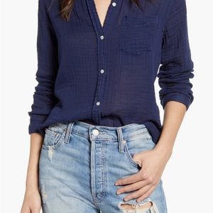 Rails Ellis Cotton Gauze Button-Up Shirt in excellent condition size M